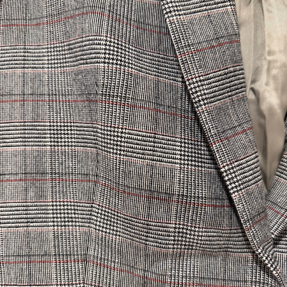 Massimo Dutti Gray Plaid Women's Blazer & Trousers - Picture 2 of 15